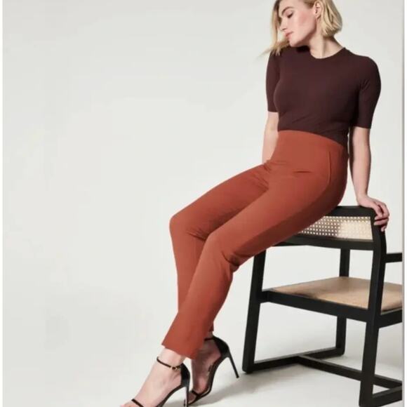 Spanx On The Go Ankle Slim Straight Pants Women’s Size Medium - Picture 3 of 9